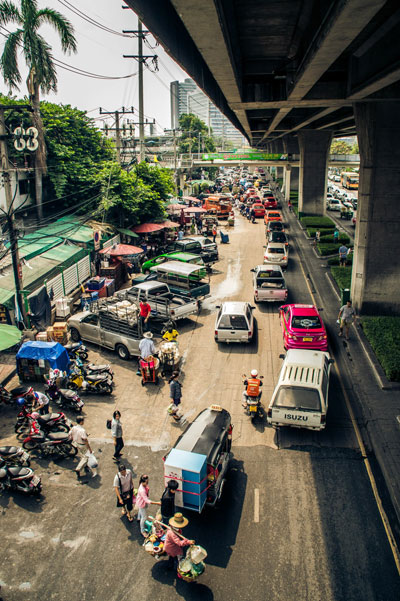 Straßenszene Bangkok